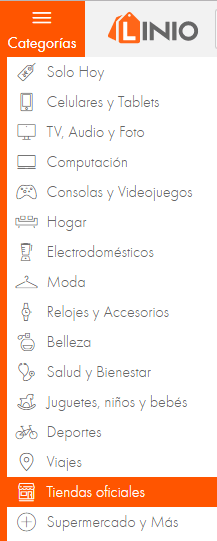 categorías home linio