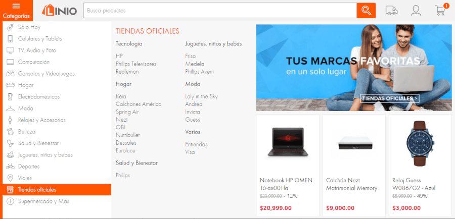 tiendas oficiales linio