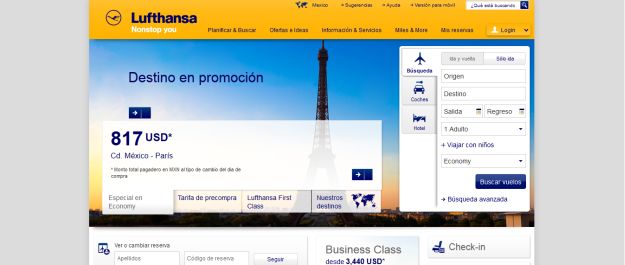 promociones y ofertas en línea lufthansa