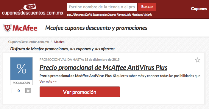 promociones Mcafee
