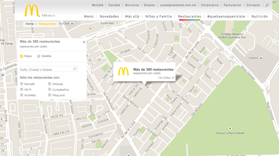 Comida rápida - restaurantes de Mcdonalds en México