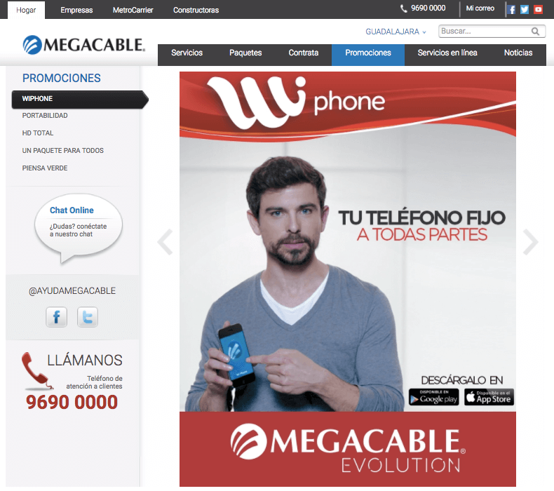 pagina principal Megacable