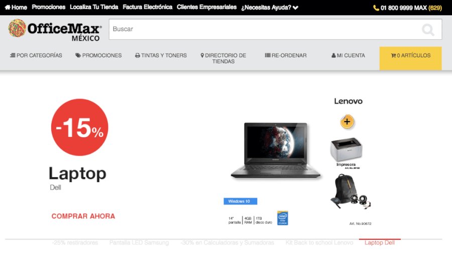 catálogo en línea office max