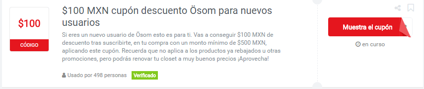 cupones descuento osom