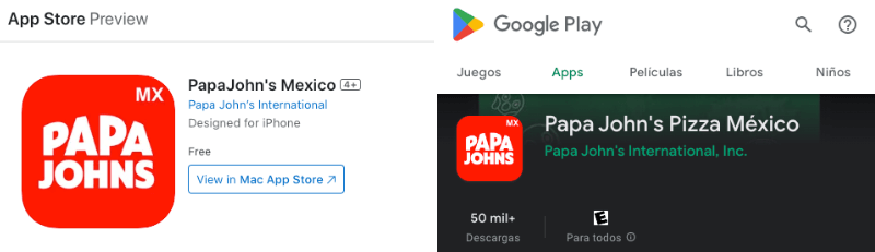 App de Papa Johns