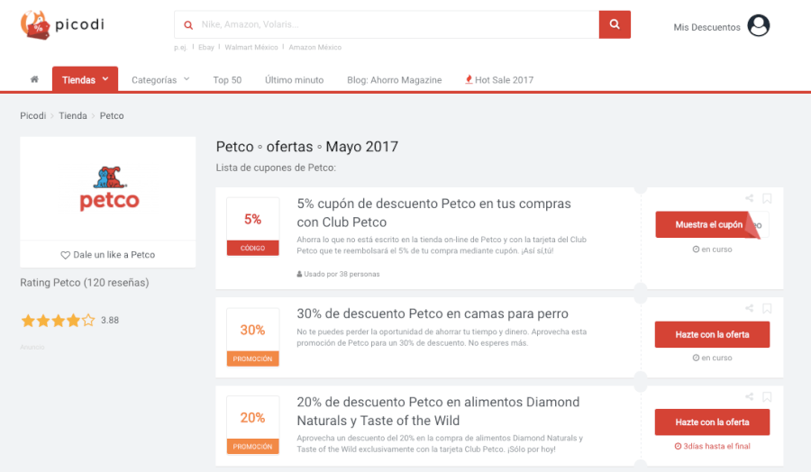 cupones petco