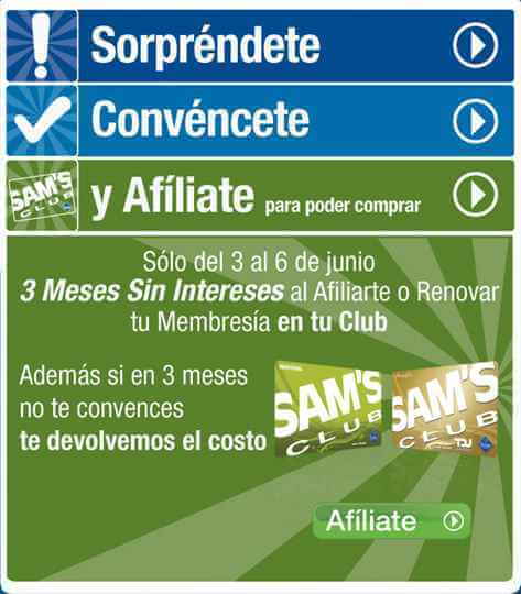 membresias sam's club Tipos de membresias Sam's Club