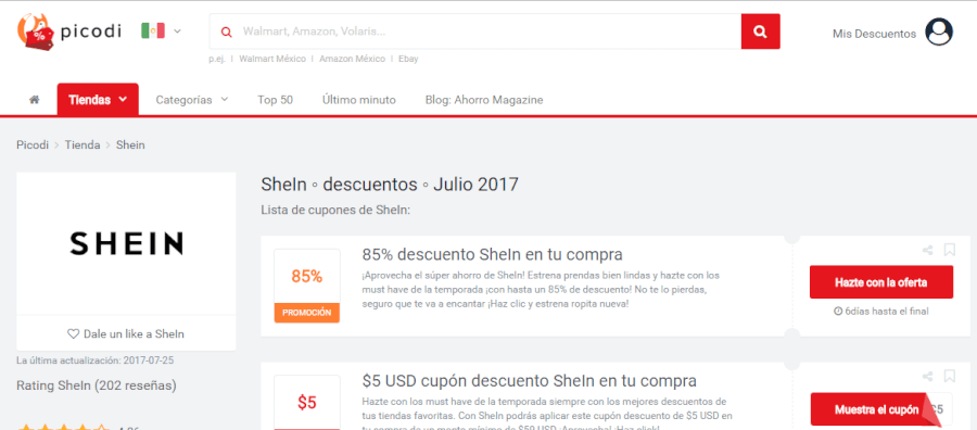 promociones shein