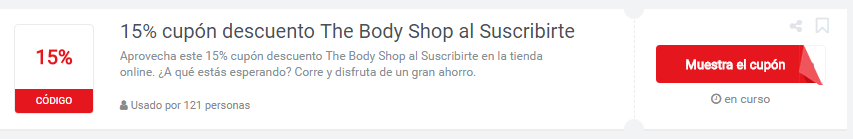 cupones descuento the body shop en México
