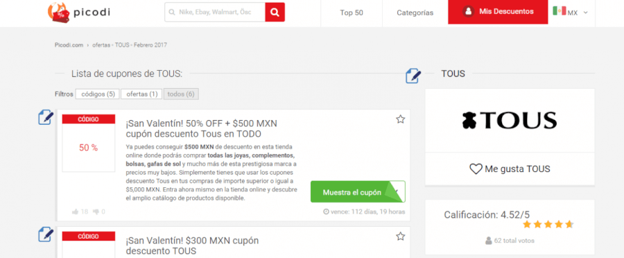 cupones descuento tous