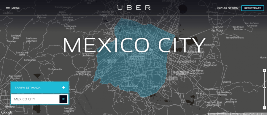 Sitio web de Uber México