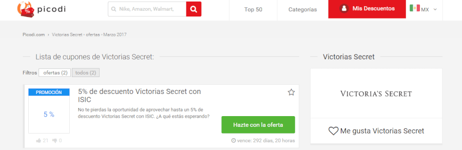 promociones Victorias Secret