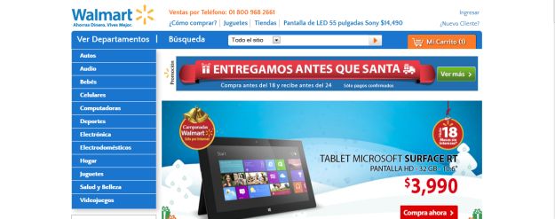 Página principal Walmart México Oferta Walmart en su página principal