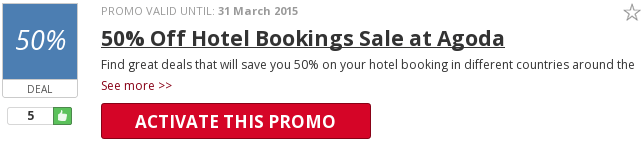50% off hotel discount at Agoda 50% off hotel discount at Agoda