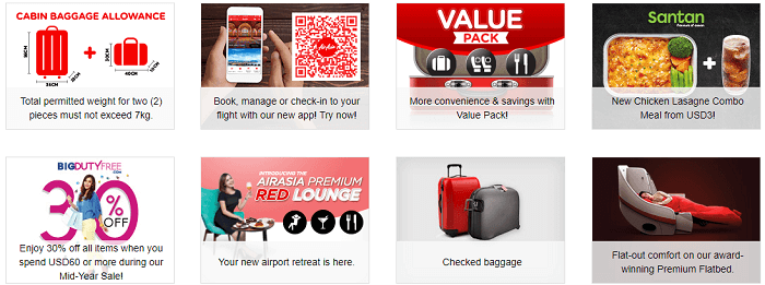 Features available at AirAsia