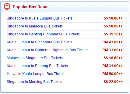 Popular routes at Busonlineticket Popular routes at Busonlineticket