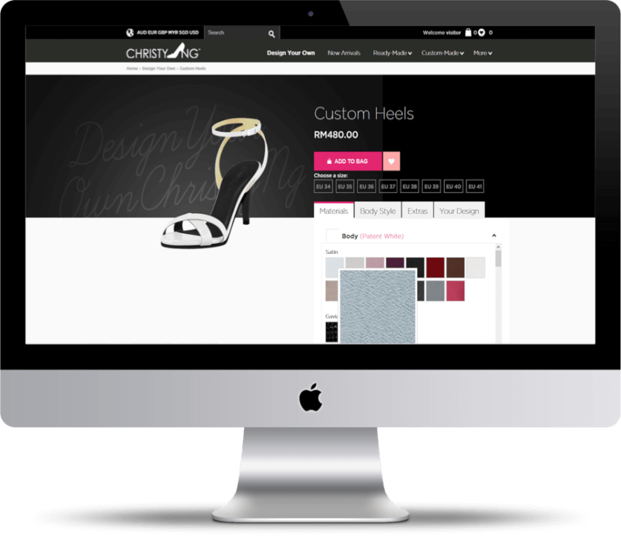 Online shopping at ChristyNg