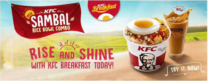 Have our breakfast at KFC