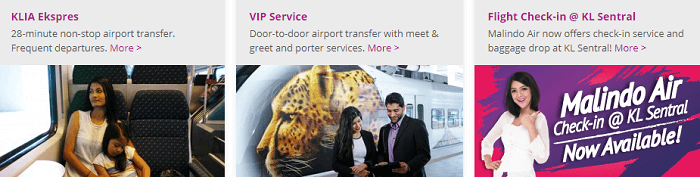 Take a look at Klia Express' features