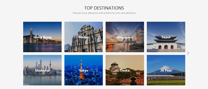 Top activities at Klook