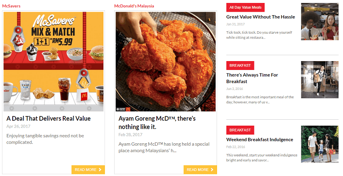 McDonald's front page