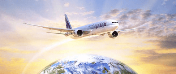 Qatar Airways flight image Qatar Airways flight image