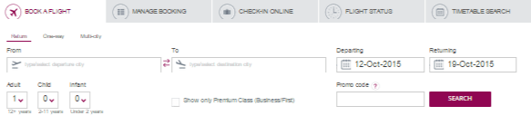 Search for travel deals with Qatar Airways Search for travel deals with Qatar Airways