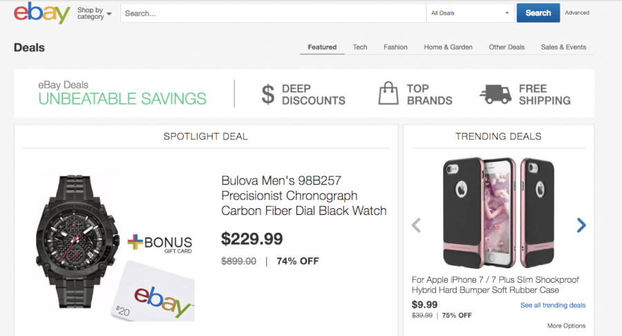 pagina principal de ebay