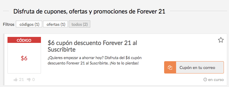 cupones Forever21 cupones Forever21