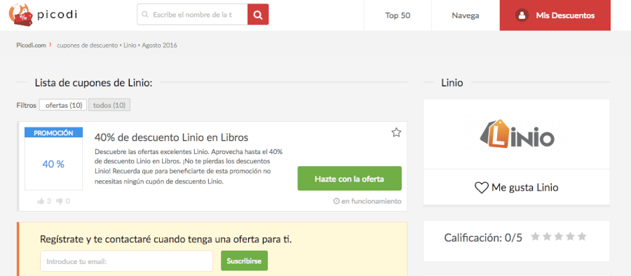 descuentos linio