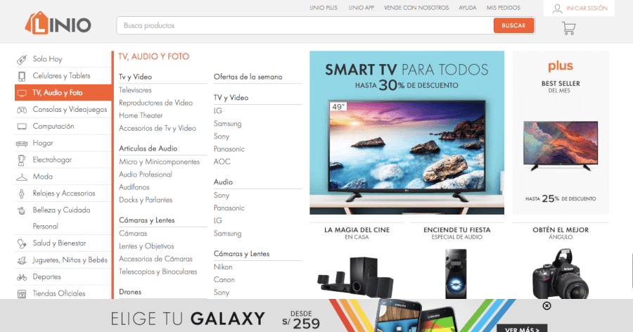 linio home page