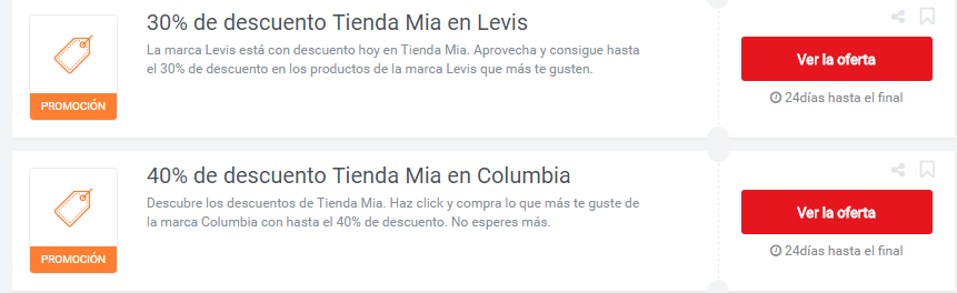 códigos descuento TiendaMIA