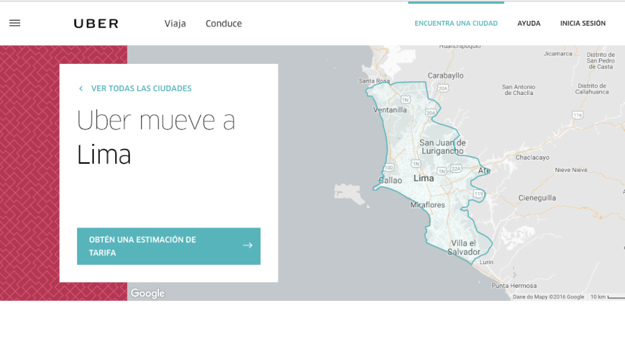 oferta uber pagina principal de uber