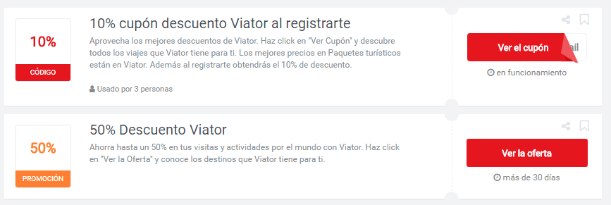 cupón viator cupón viator