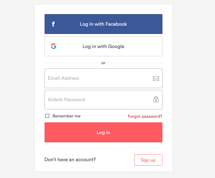 airbnb login