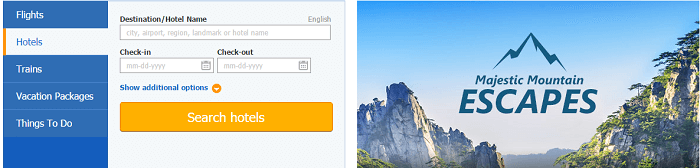 The range of Ctrip services