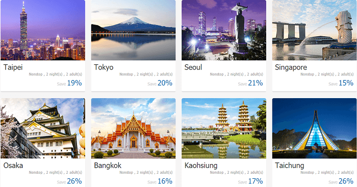 Package holidays available on Ctrip