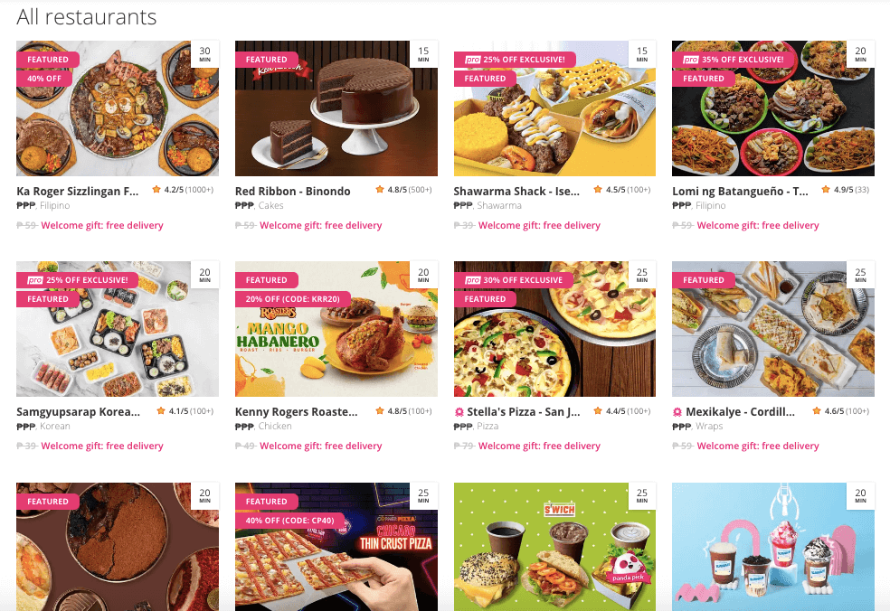 Foodpanda users can enjoy a wide range of restaurants