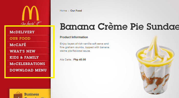 McDonald’s selection