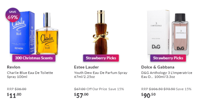 Fragnances Perfumes at StrawberryNet