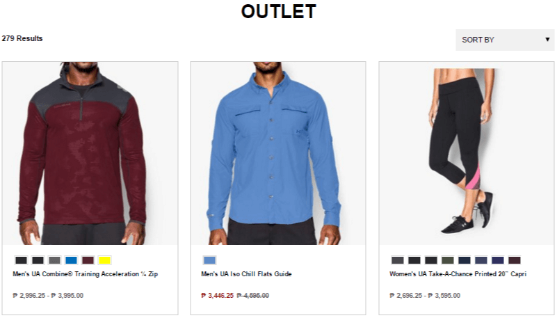 Outlet discounts at Under Armour Outlet discounts at Under Armour