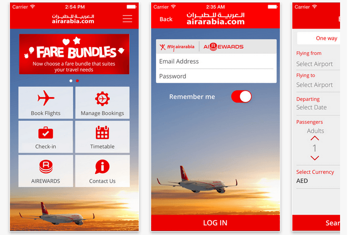 PK Air Arabia mobile app PK Air Arabia mobile app