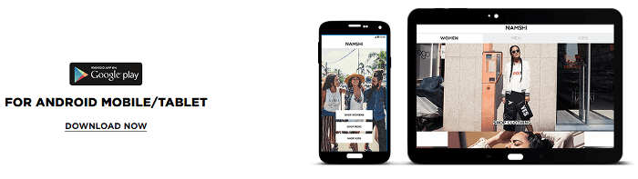 PK Namshi mobile app PK Namshi mobile app
