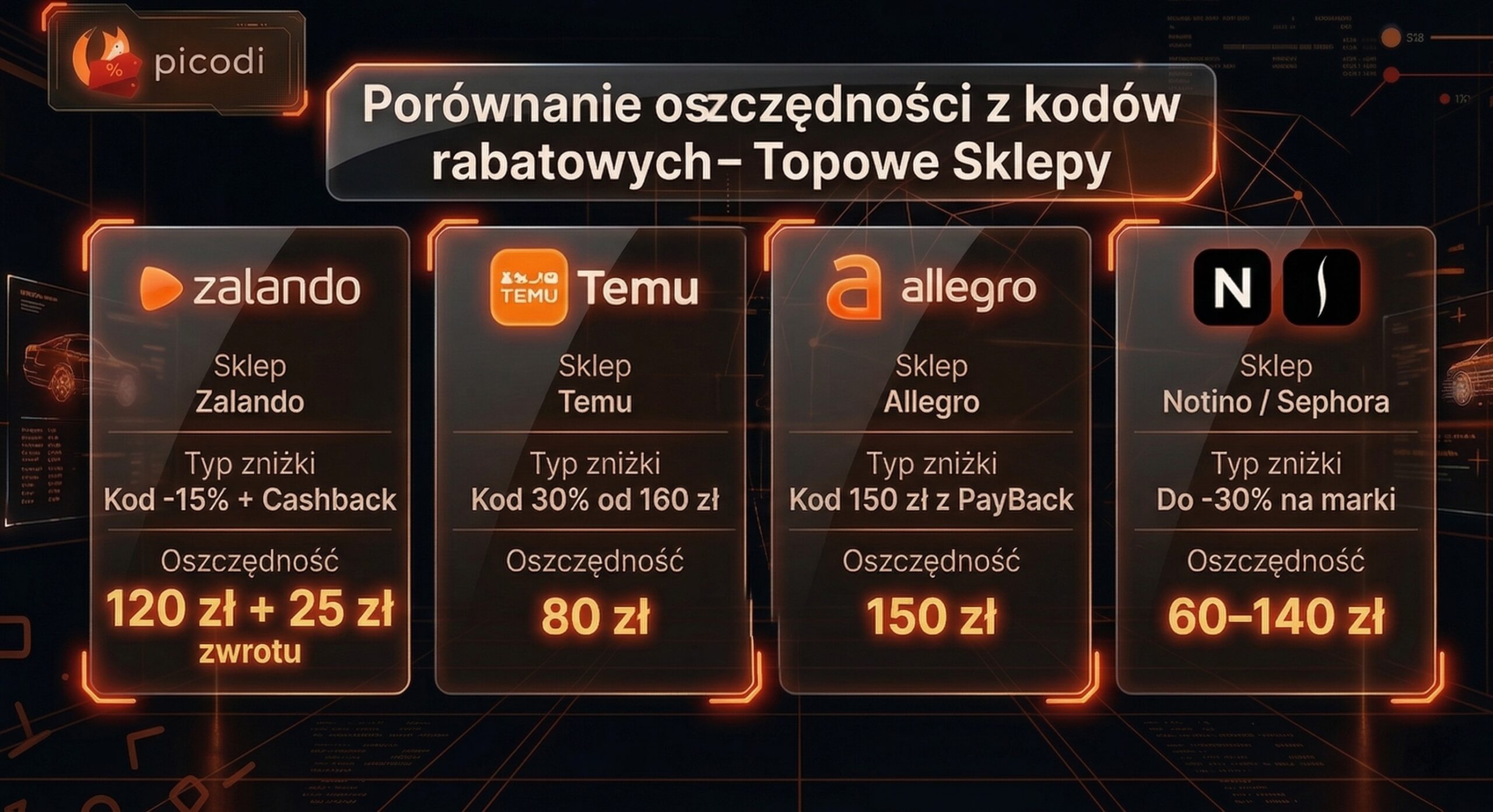 Porównanie oszczędności w topowych sklepach 2026