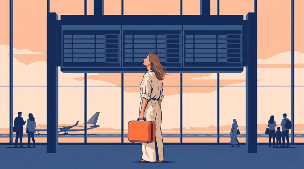lotnisko kobieta podróż lot