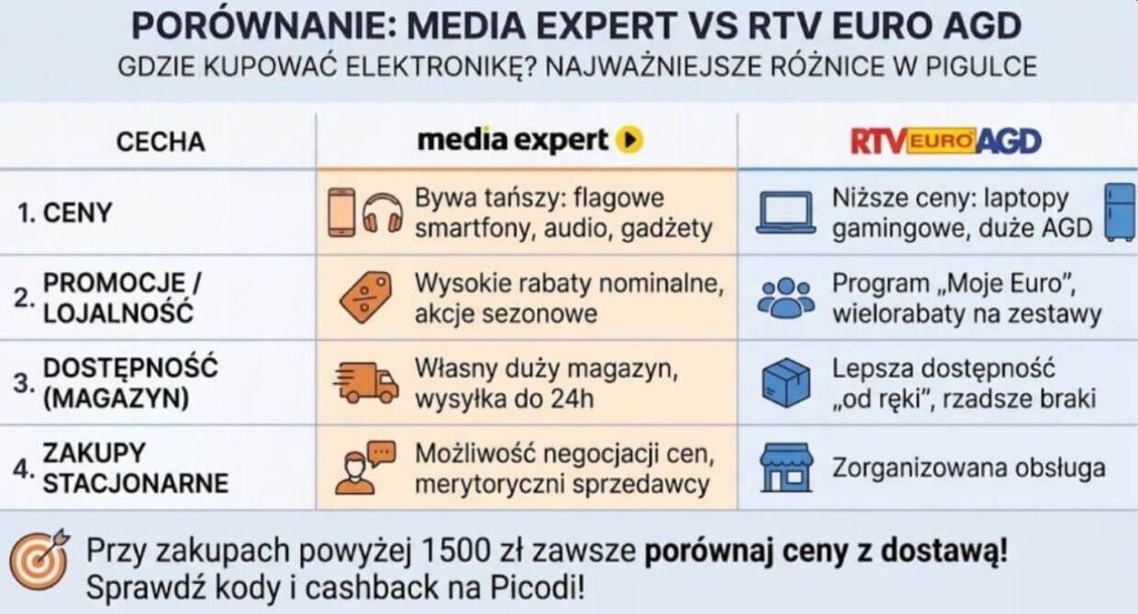 porównanie media expert do rtv euro agd