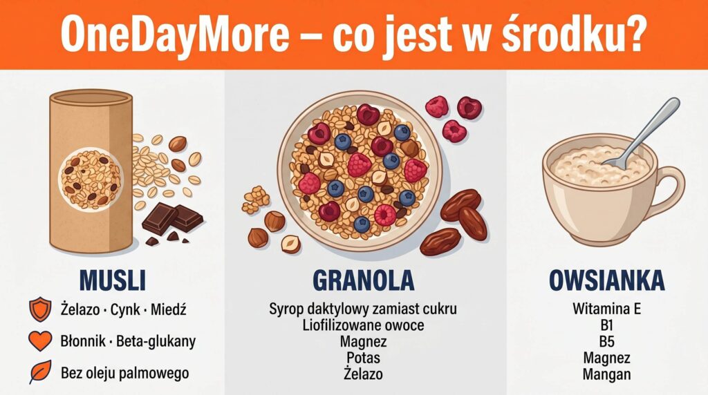 musli granola owsianka minerały witaminy