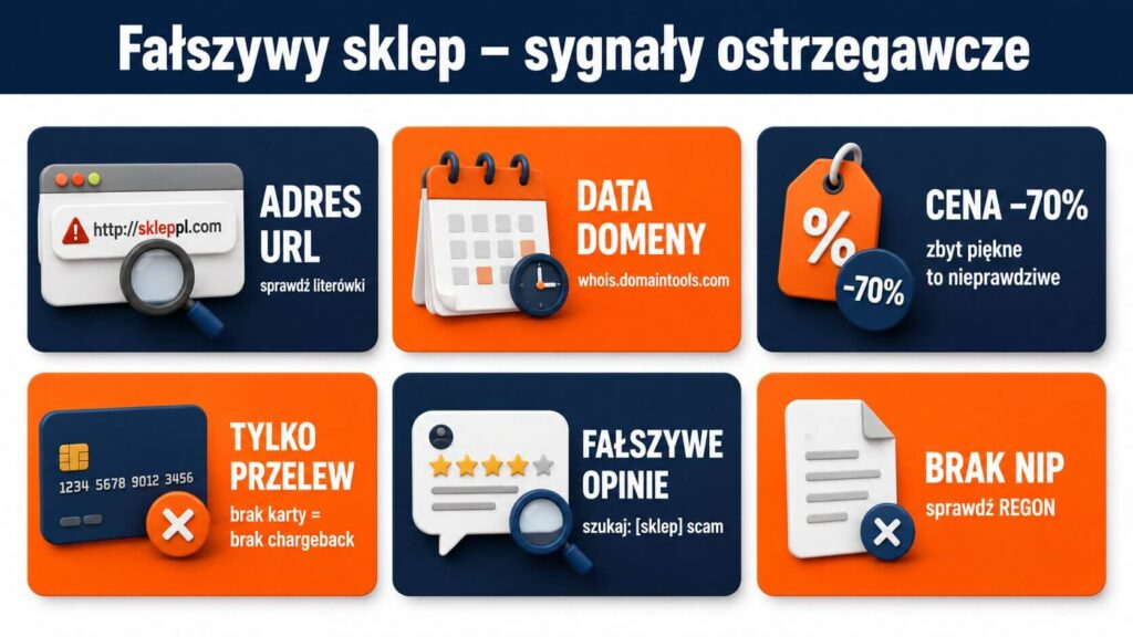 oszustwo fałszywy sklep wskazówki