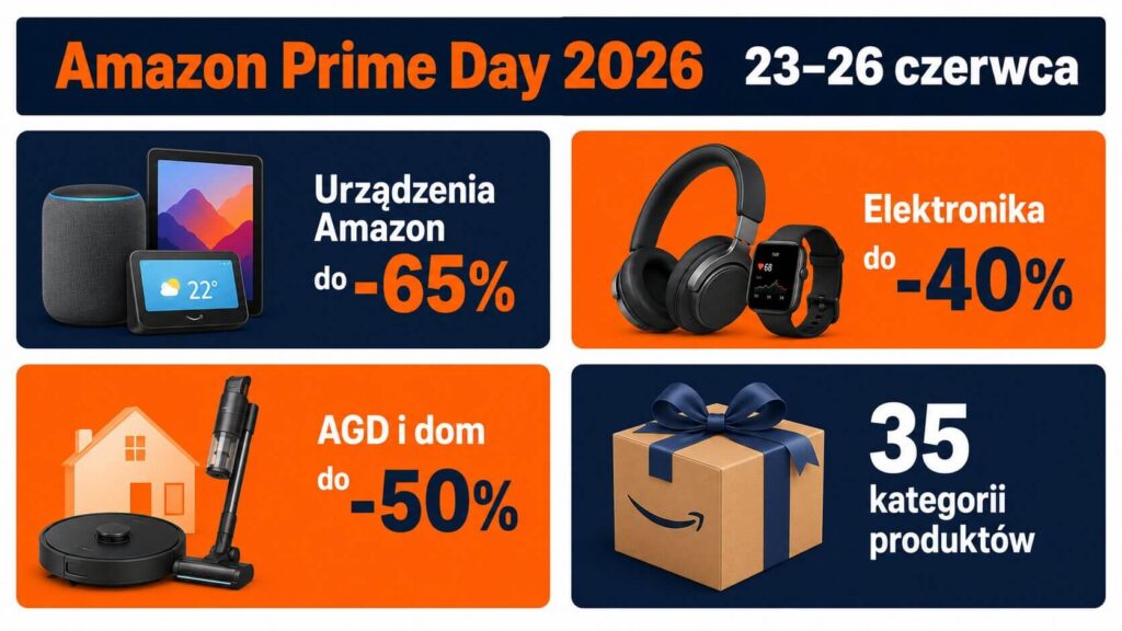 Amazon Prime Day 2026 – 23–26 czerwca, jak kupować taniej i co warto kupić