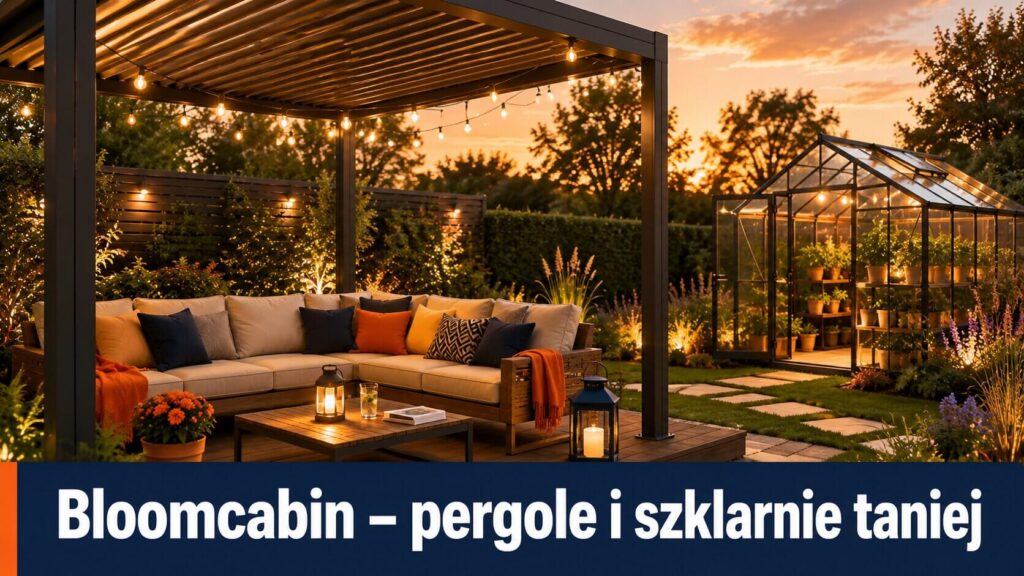 Bloomcabin kod rabatowy – pergole bioklimatyczne, szklarnie aluminiowe i dekoracje ogrodowe taniej 2026